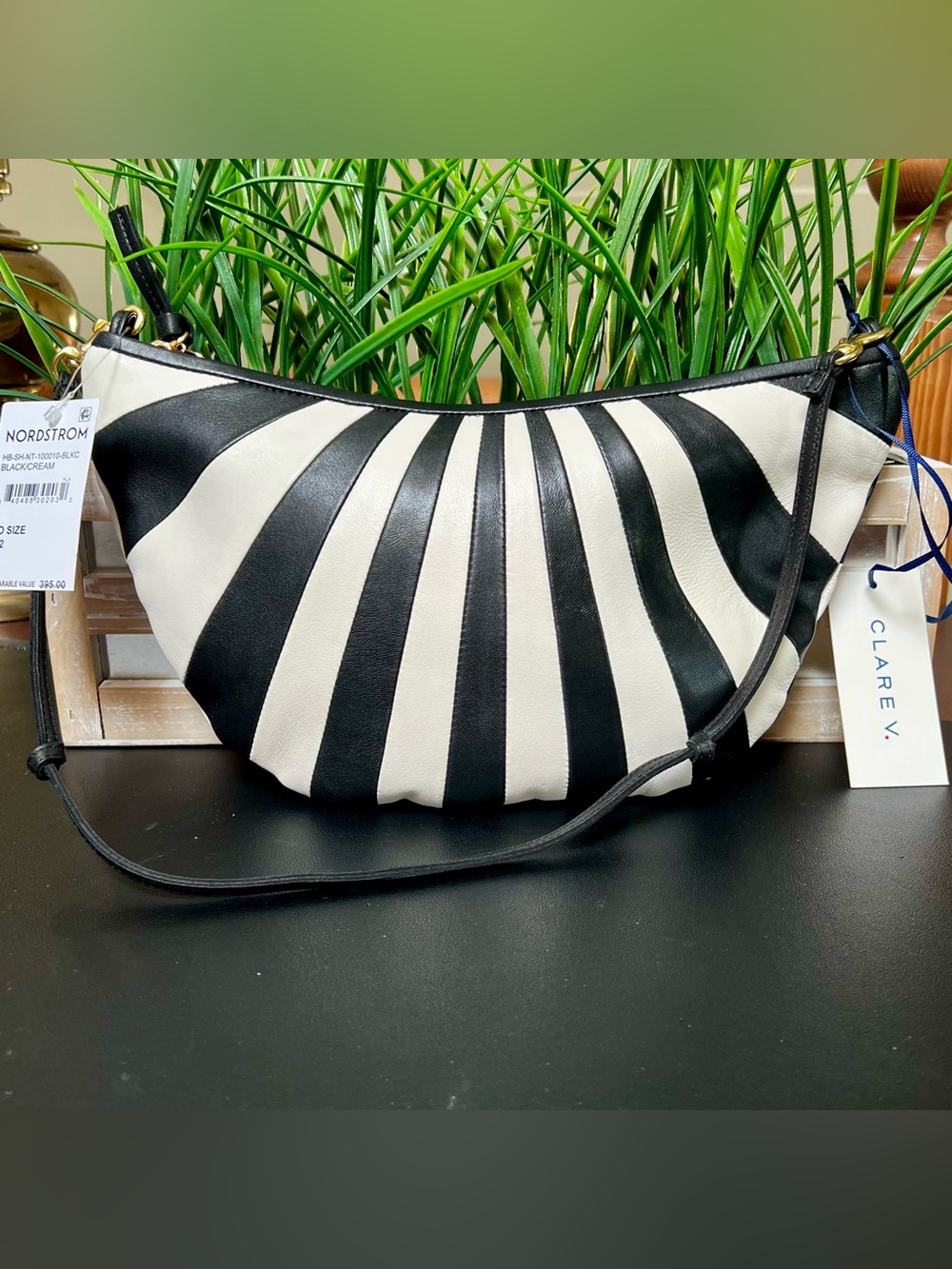 CLARE V. Lune Leather Chic Shoulder Bag - Picture 2 of 13